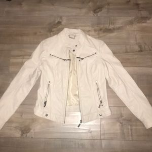 Cream leather jacket